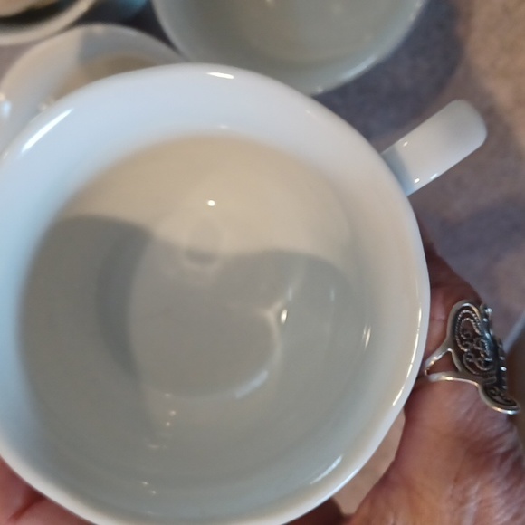 Lynns Fine China Set of 6 Floral Pastel Print Dainty Tea Cups - Picture 3 of 8